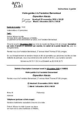 bulletin Bernardaud